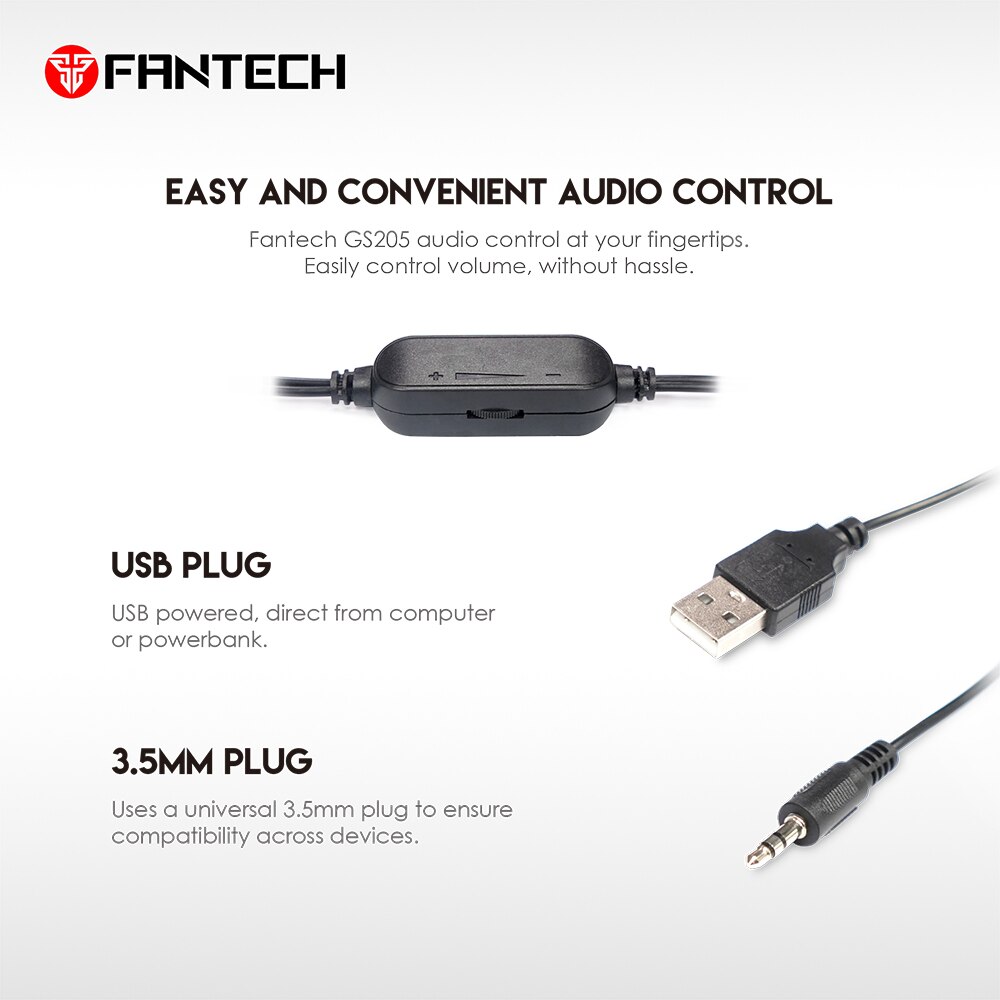 Głośniki komputerowe FANTECH GS205 AUX 3.5mm RGB przewodowy głośnik do gier Subwoofer Surround Stereo głośniki do laptopa PC TV
