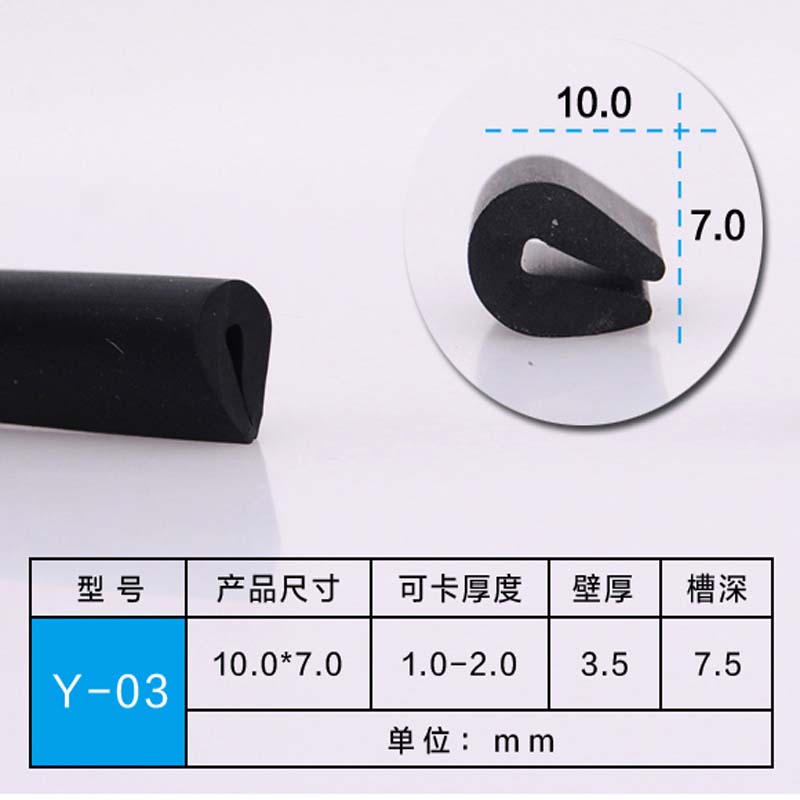 1meter U Channel Rubber Edge Moulding Trim Weather Strip Car Door Protector Edge Guard Rubber Sealing