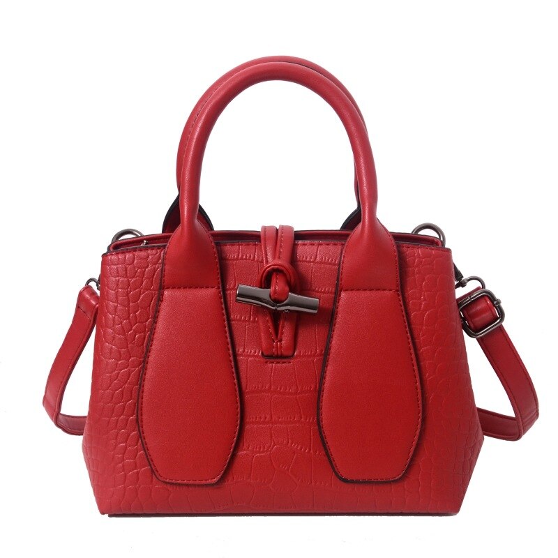 Krokodil axelväska: Röd