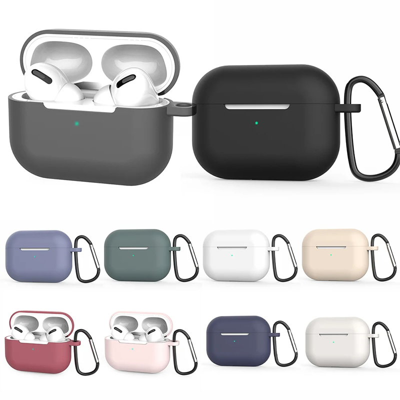 Soft Silicone Case for Apple Airpods Pro Wireless Headset Case for AirPods Pro Charging Box Solid Color Earphones Case