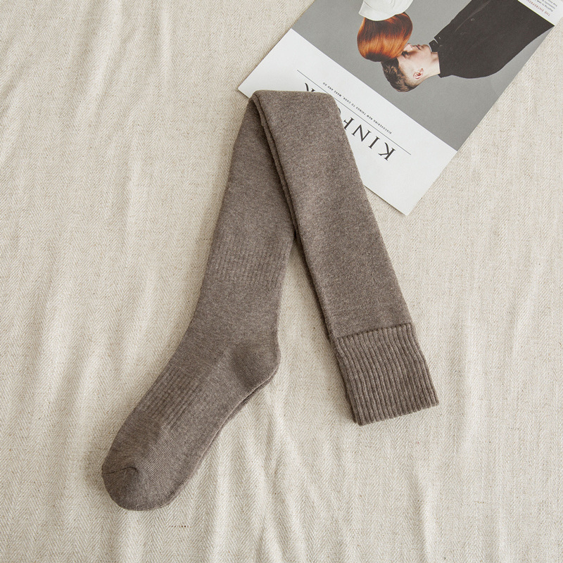 novità in calzini da donna sexy caldi calzini alti sopra il ginocchio calzini lunghi invernali in cotone spesso per ragazze calzini alti alla coscia da donna: Army Green
