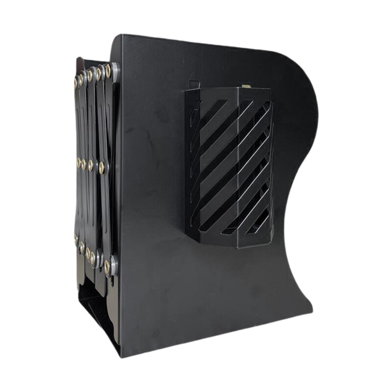 Adjustable Book Ends for Book Shelves Metal Book Ends for Home Office Book Shelf Holder Home Decorative Book Stoppers: Black