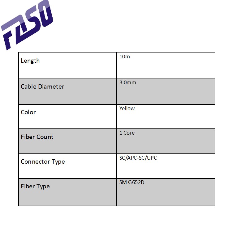 50Pcs Fiber Optic Patch Cord Sc Upc And Sc Apc Connecter Patch Cable Sx Core Single Mode Yellow Vest Jumper Sc Apc/Upc