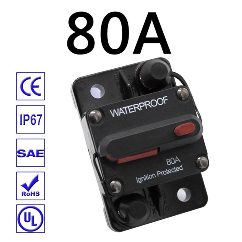 30A 40A 50A 60A 70A 80A 100A 120A 150A 200A 250A 300A AMP Circuit Breaker Fuse Reset 12-48V DC Car Boat Auto Waterproof: Auburn