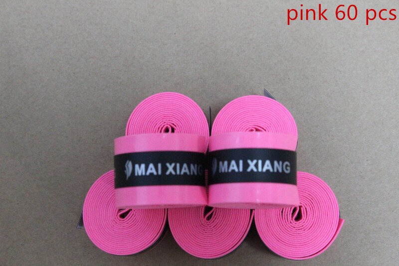 dry frosting sweat band grip ( 60 pcs in one set ) badminton racket sweat band . tennis racket overgrips: Pink