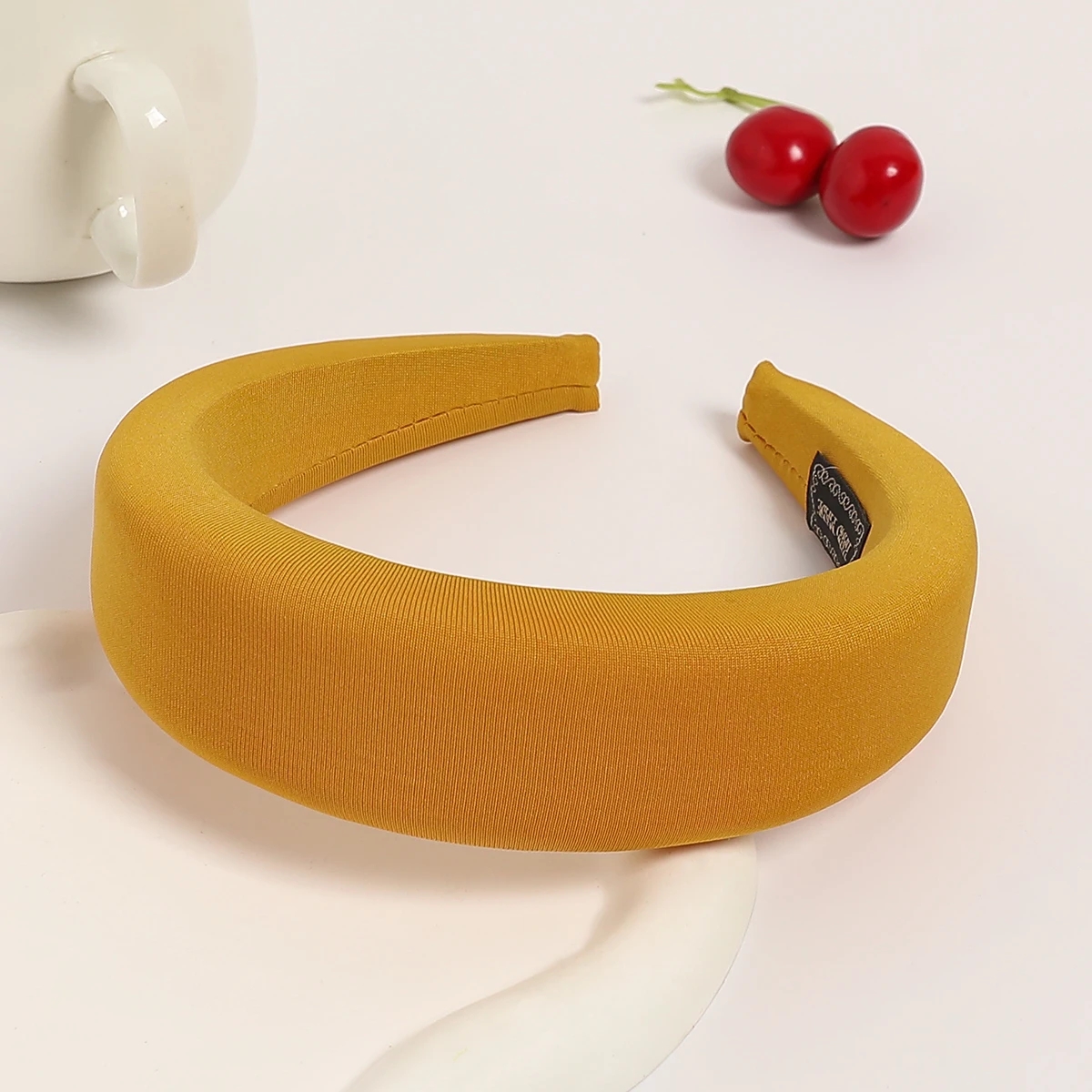 Nuevas diademas acolchadas de para mujer, diademas de bisel ancho, diadema gruesa antideslizante de esponja para niñas, accesorios para el cabello de: Negro