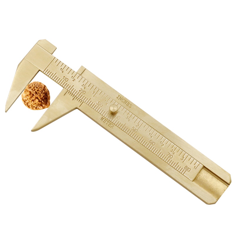 Środek narzędzie pomiarowe 0 ~ 80mm 3.2 cal mini mosiądzu suwmiarka podwójna skala noniusz złoty suwmiarka przenośne narzędzie