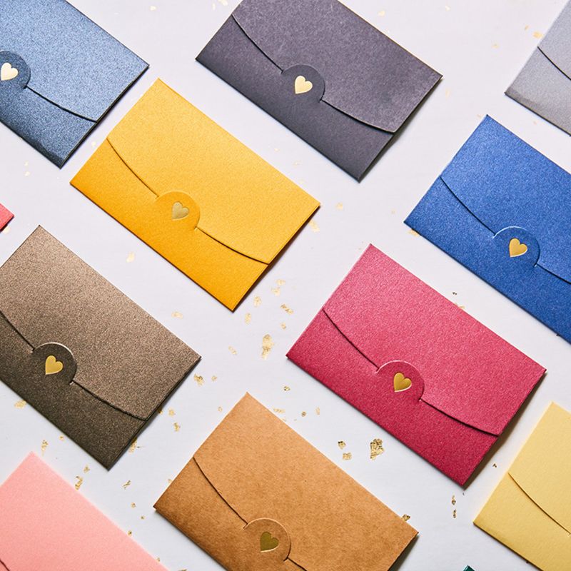 10 stücke Leere Mini Herz retro Papier Umschläge Hochzeit Party Einladung Umschlag Für knapp Grußkarten