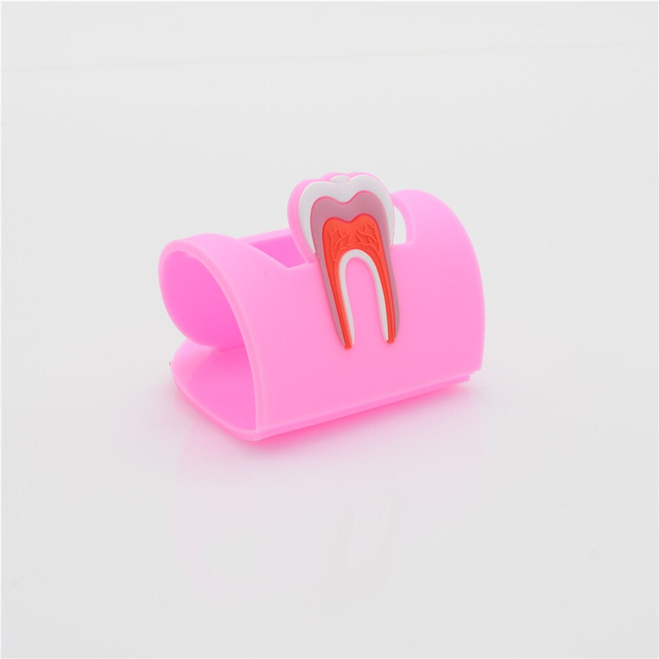 Support de présentoir porte-badge en forme de molaire en caoutchouc 6 couleurs pour dentaire: 5pcs pink