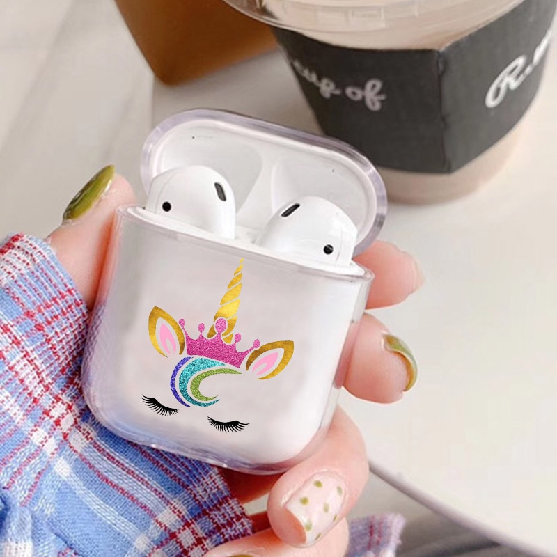 Cartoon Unicorn Case For Apple airpods Case Cover Cute Wireless Bluetooth Earphone Case For Airpods Headphone Protective Cover