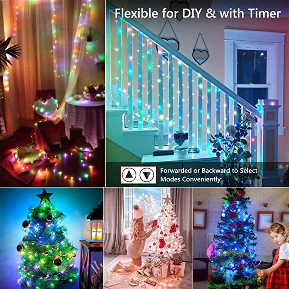 5/10/15/20M LED String Light Bluetooth USB Tuya WiFi Connection Christmas Birthday Party Garland Decor Fairy Lights for Home