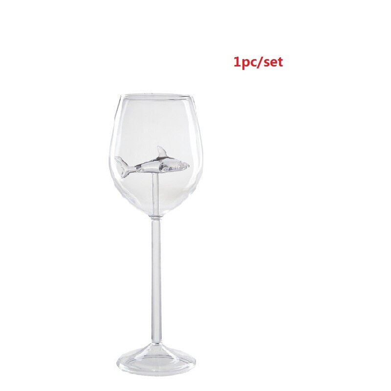 Fint europeiskt kristallglas haj rödvinsglas kopp glas 300ml haj stil högklackat vinflaska kopp bröllopsfest: Default Title