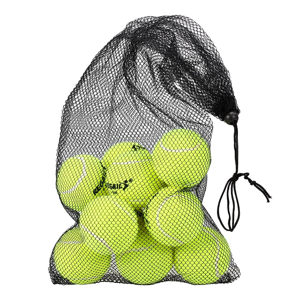 Pakke  of 6/12 mærke tennisbolde med mesh taske trykløs gummi hoppe træning praksis tennisbolde sport kæledyr legetøj