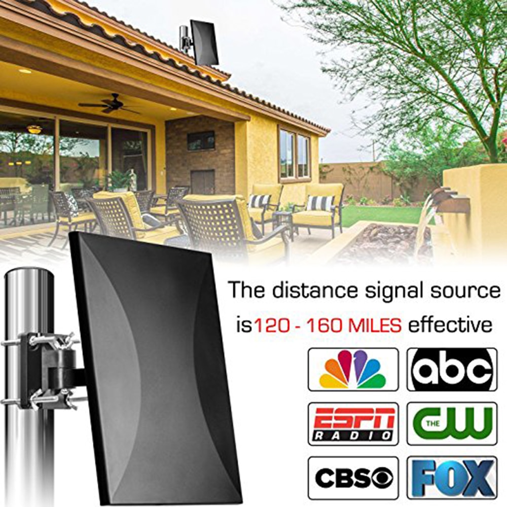 Satxtrem 318A Hdtv Antenne Digitale 160 Miles Range Outdoor/Indoor Signaalontvangst Met Versterker Booster 32.8ft Kabel Antenne