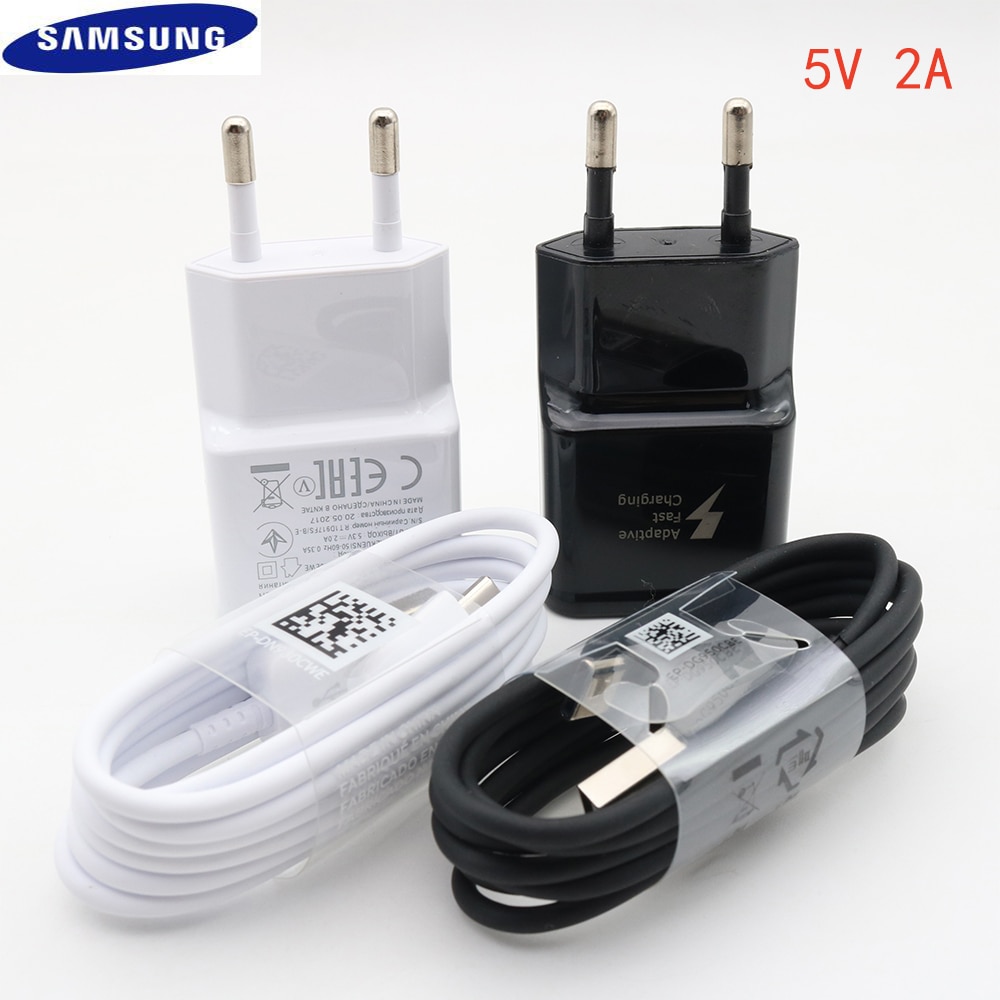 Cargador Samsung adaptador de pared de viaje 5V 2A Cable Micro USB de carga para Samsung Galaxy S7 S6 Edge J3 J5 J7 Note 4 5 A3 A5 A7