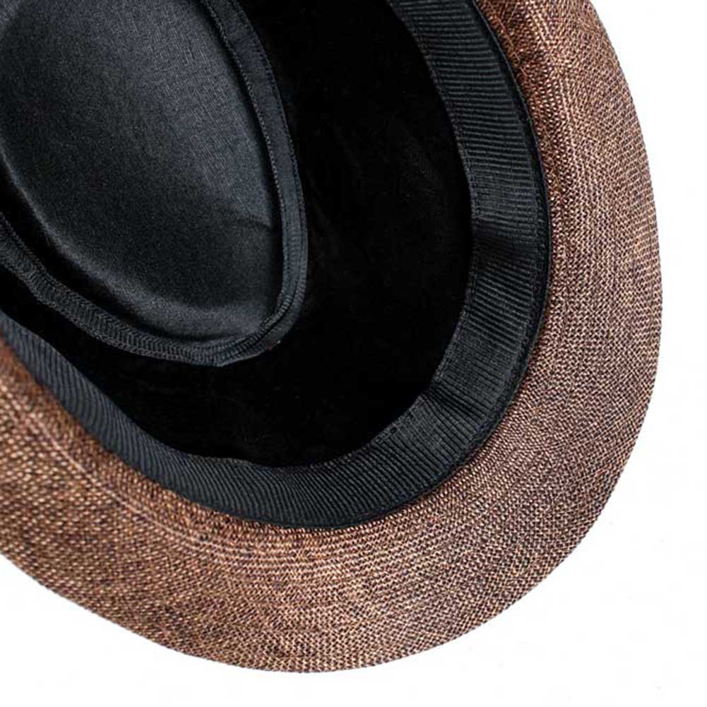Men's straw hat linen sunscreen folding breathable casual hat summer K-BEST