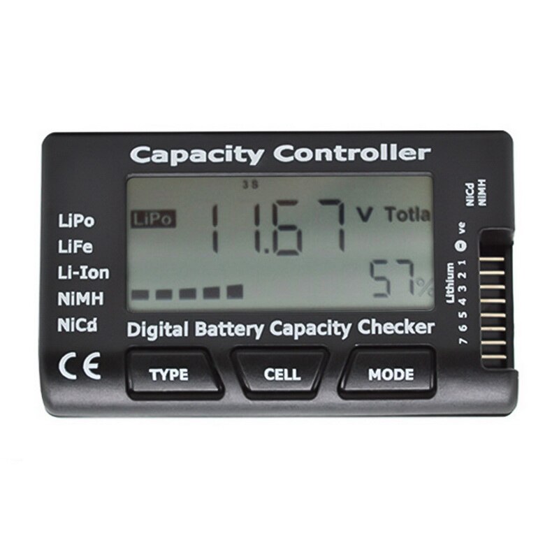 Digital batteri tester batteri kontrol kontrol lcd til lipo levetid li-lon nicd nimh lcd digital batteri kapacitet kontrol: Cellometer 7 2-7s