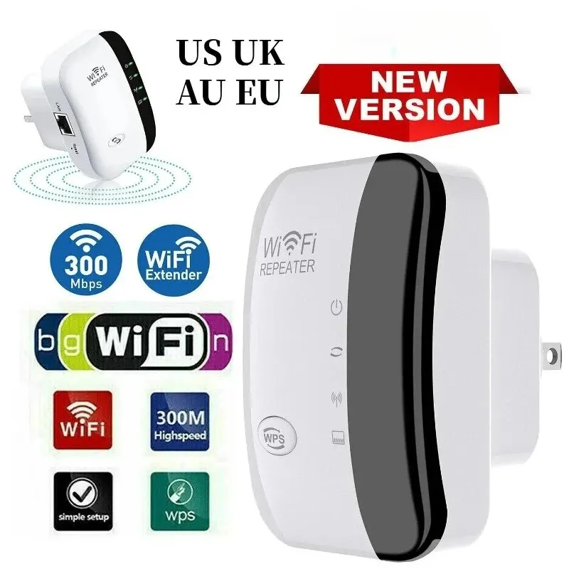 Wifi Repeater Draadloze Signaalversterker Extended Network Enhancer Eu Us Home Router 300M Door De Muur Slaapkamer Ontvangen Bewegende