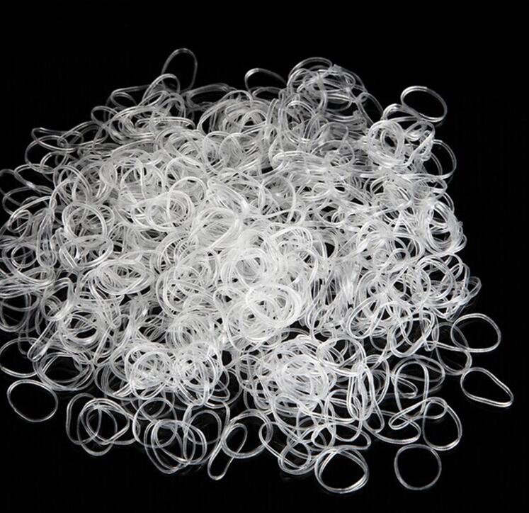 2000 Pcs Small Transparent Clear Black Rubber Bands Rope Hair Ties For Baby Gum Elastic Hair Band For Girls Hair Accessories