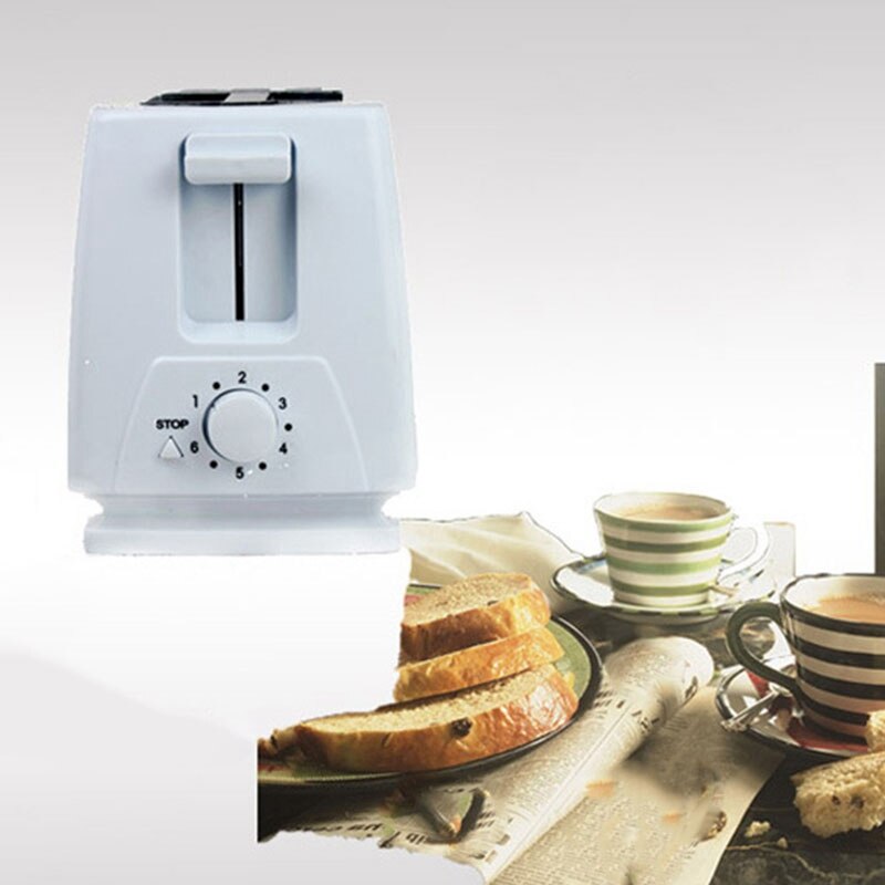 SANQ 2 Slices Slots Stainless Steel Automatic Electric Bread Toaster Mini Household Breakfast Baking Bread Machine EU Plug