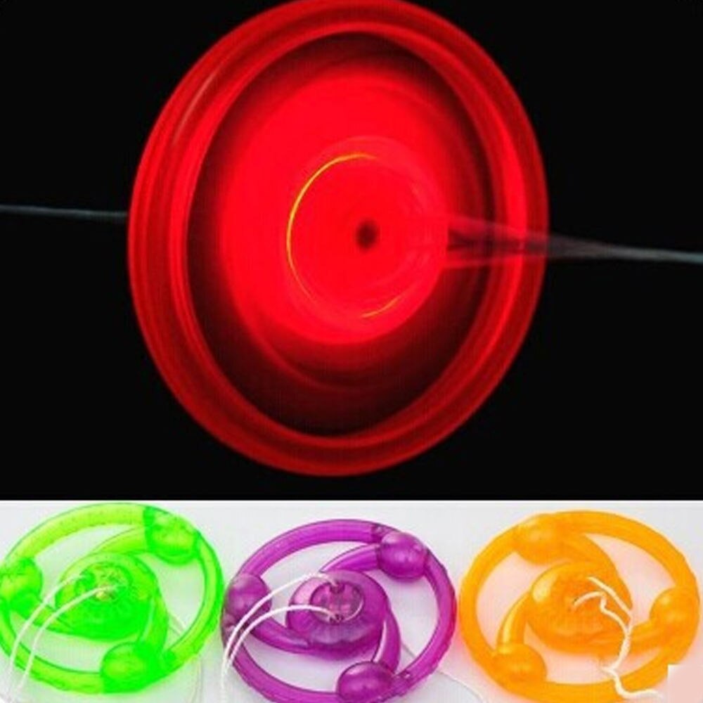 Hand Pull Luminous Flashing Rope Flywheel Toy Stay Flywheel Random Color Of Luminous Pull Wire Flywhee Children'S Toy