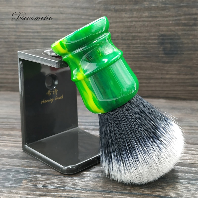 Dscosmetic 26mm vert empire harpikshåndtag smoking knob barberbørste med bløde tætte syntetiske hårknuder til vådbarberingsværktøj