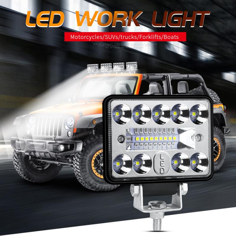 54W Light Auto Led Spotlight Schijnwerper Outdoor Voor Truck Suv Atv Tractor Reflector Fllood Balken Verlichting Streetlight Lamp