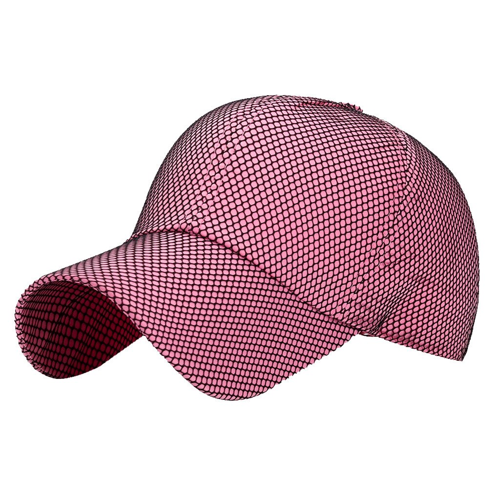 Heren Winter Baseball Caps Mesh Mode Effen Kleur Hoeden Verstelbare Golf Zonnehoed Voor Mannen Бейсболка Мужская Зимняя: Roze