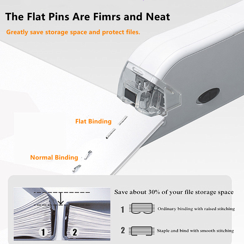 Khinsun Electric Stapler Stationery Automatic No.10 Staples School Paper Stapler Office Stationery