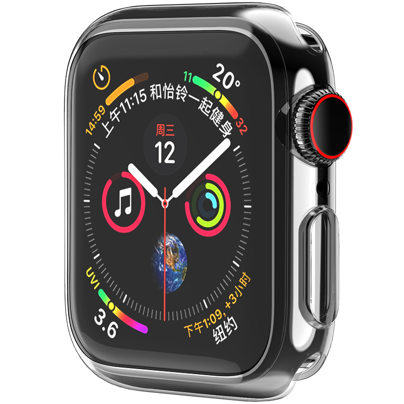 HOCO Zachte Transparante TPU Beschermhoes voor Apple Horloge 4 40mm/44mm Ultra-dunne Siliconen Case voor iWatch 4