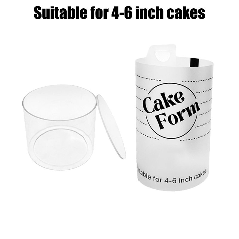 4-10 in vierkante ronde taartringvormen, verstelbare intrekbare fondantvorm, acryl moussevorm, gebakringvorm, taartdecoratiegereedschap: Roze