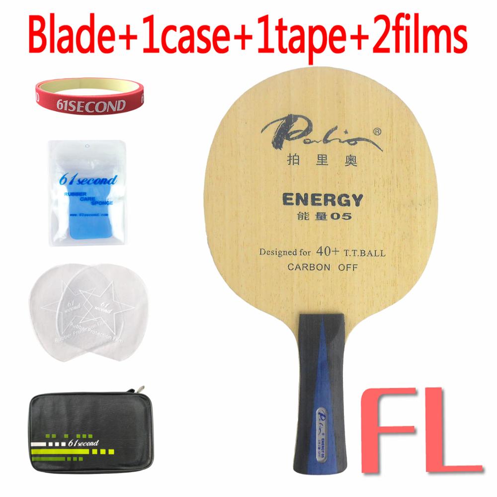 Palio official energy 05 table tennis blade special for 40+ material table tennis racket game fast attack loop carbon blade: FL with FM case