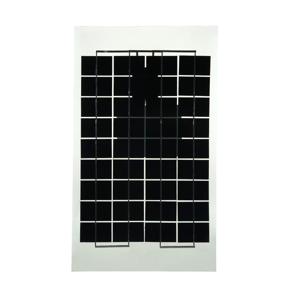 12V 10W 38 X 22 CM PolyCrystalline Transparent Epoxy Resin Solar Panel With Alligator Clip Wire Car Accessories Car Styling