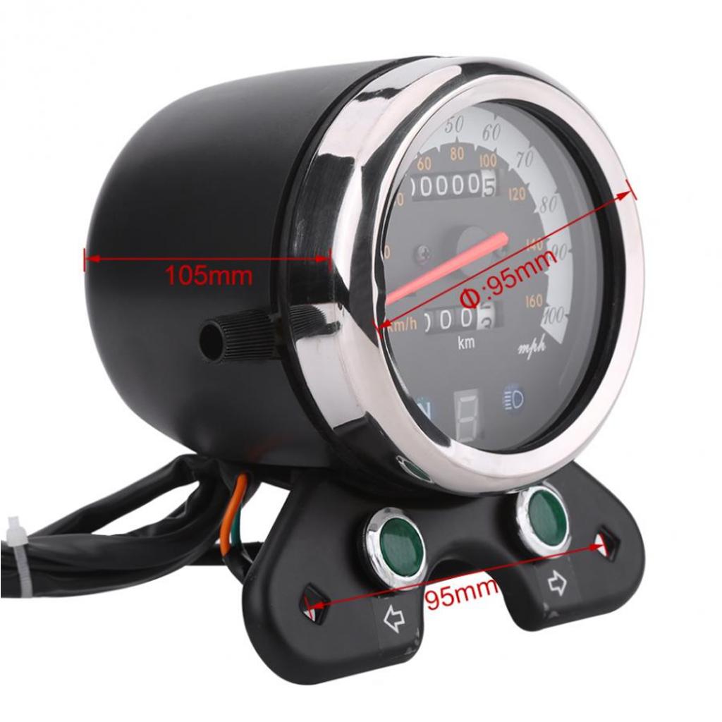 Speedo Meter Gear Digital Display Gauge Tachometer For CG125