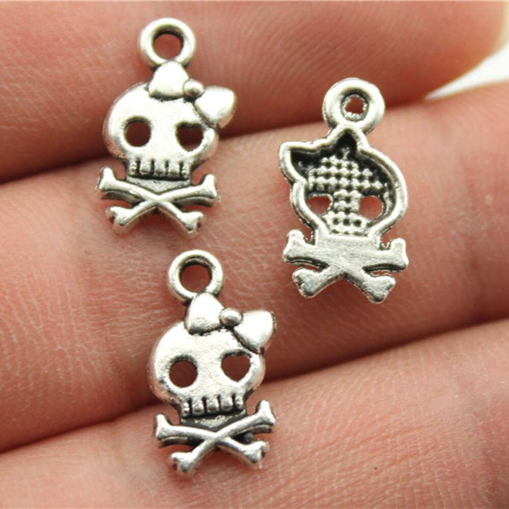 20Pcs Charms Tiny Boog Antiek Zilver Kleur Strik Charms Sieraden Bevindingen Diy Strik Charms: B10677-16x9mm
