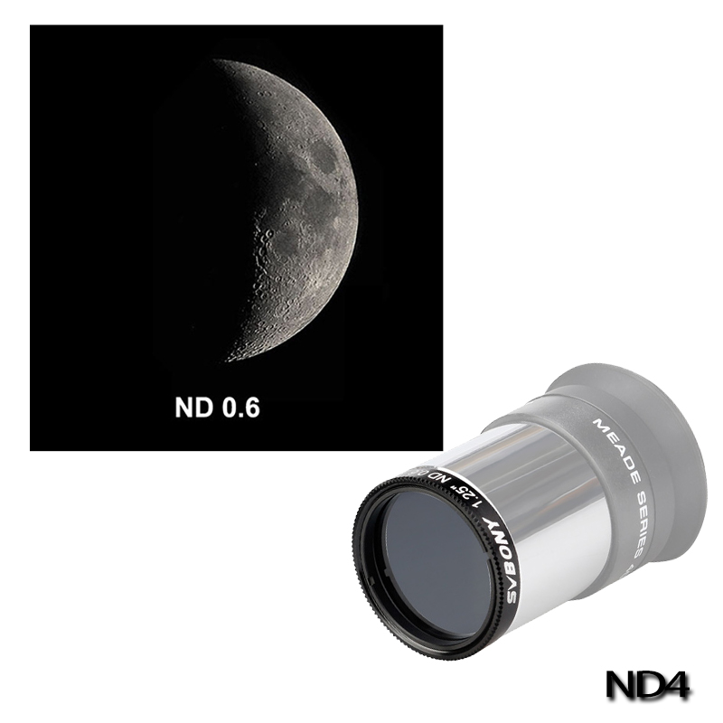 SVBONY SV139 1.25" ND4 /ND8/ ND16/ ND1000 Neutral Density Filter for Telescope Eyepiece Reduce Moon Surfaces Overall Brightness