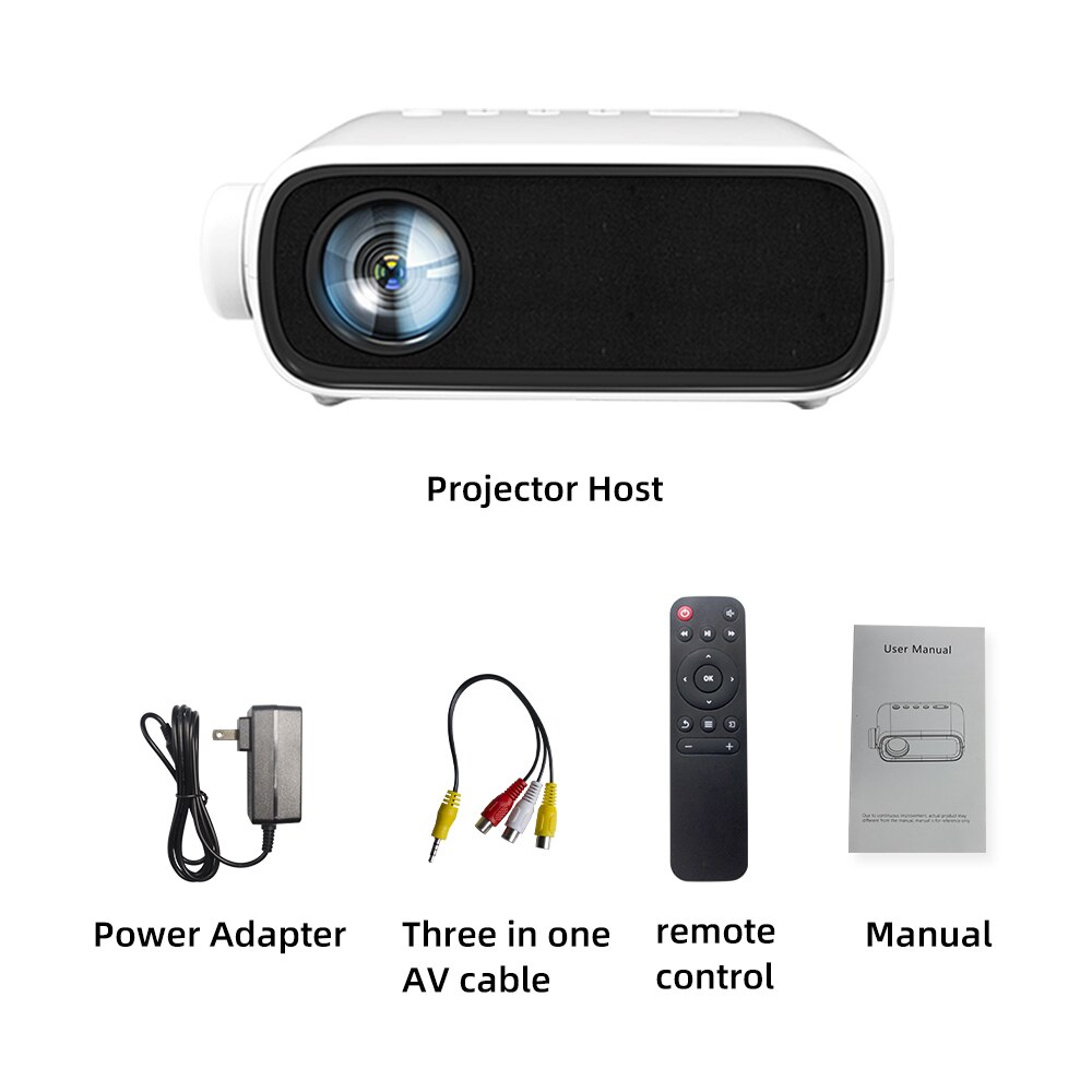 YG280 Projector 600 Lumen Fhd 1080P Video Draagbare Projector Beamer Kind Media Speler Hifi Luidsprekers Home Theater Cinema