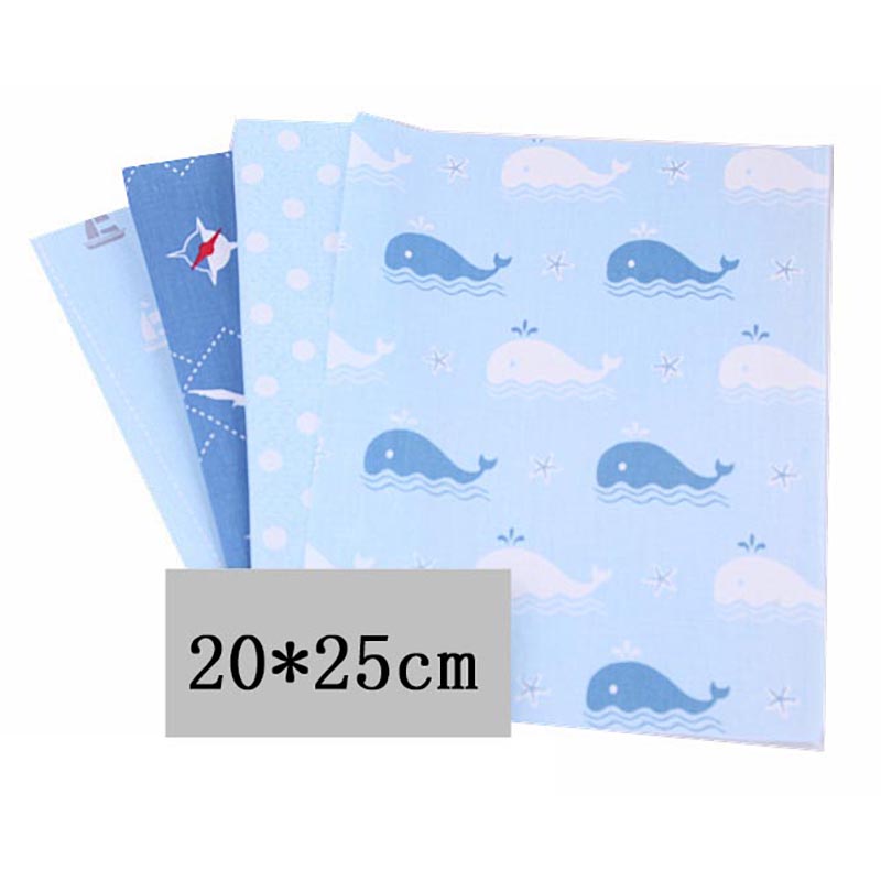 4 draps/ensemble 20x25CM coton Patchwork vêtements tissu accessoires de couture tissu d'impression florale matériel bricolage à la main couleur mélangée