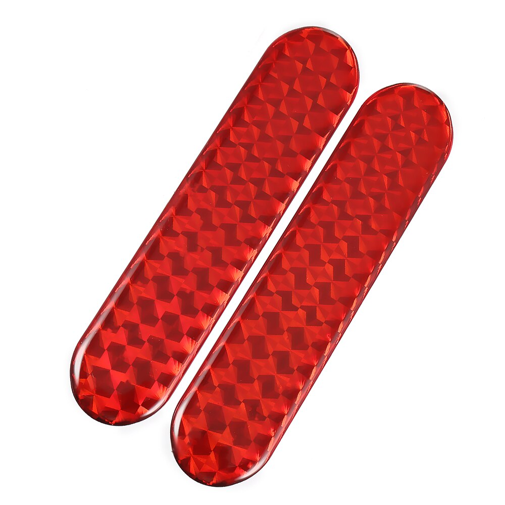 2 Stuks Auto Reflecterende Sticker Auto Deur Sticker Decal Waarschuwing Tape Reflecterende Strips 3 Kleuren Veiligheid Mark Reflector Auto Stickers: Rood