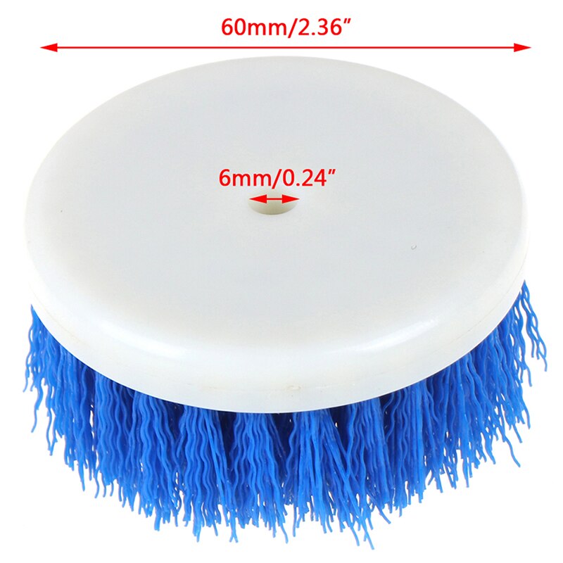 60 Mm Blauw Boor Aangedreven Scrub Boor Borstelkop Voor Keramische Douche Bad Tapijt