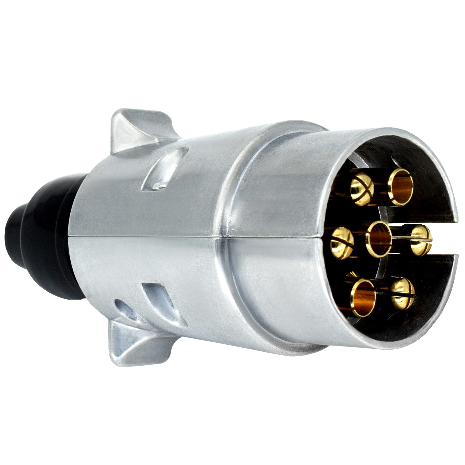 Electric Aluminium Alloy Trailer Plug 7 Pin 12V Wiring Connector Adapter Caravan Boat Horse Box Trailer Lights Socket Plugs