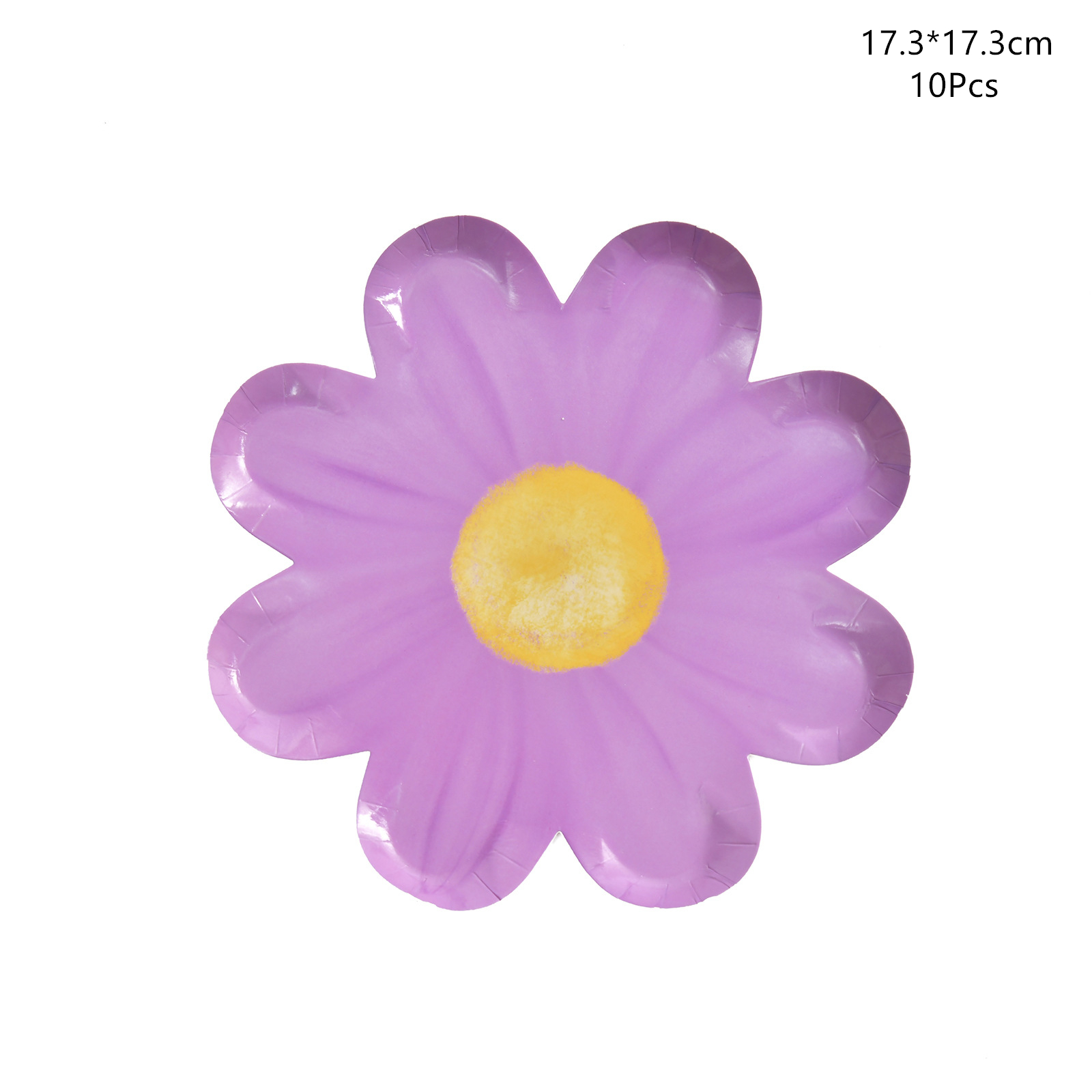 Disposable Daisy Paper Plate Flower Meal Plate Picnic Cake Plates Birthday Theme Party Decoration: Light Grey