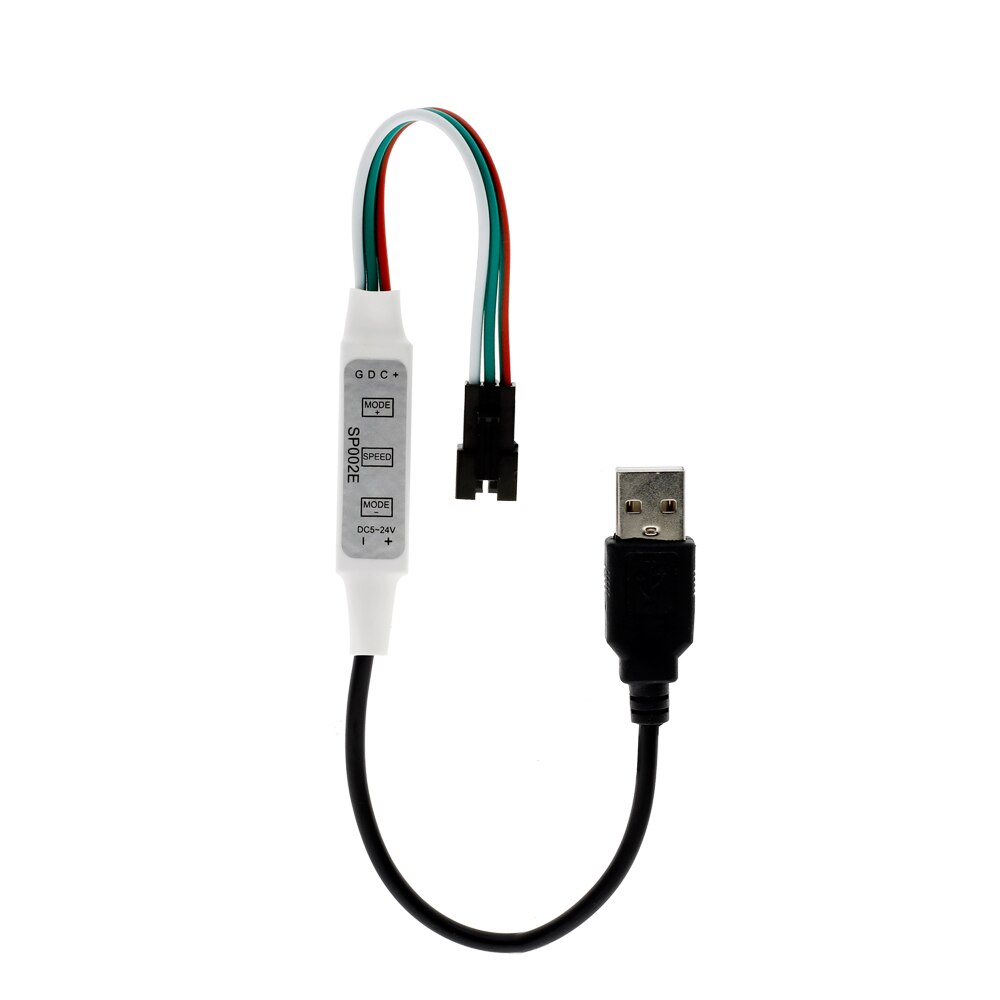 SP002E 3 Sleutel Mini Rgb Controller Micro-Controller DC5-24V Voor WS2811 WS2812B Pixels Droom Kleur Led Strip 2048 pixels