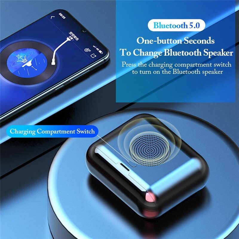 Bluetooth Oortelefoon Met Microfoon 5.0 Sound Speaker Noise Cancelling Tws Oordopjes Waterdichte Draadloze Hoofdtelefoon