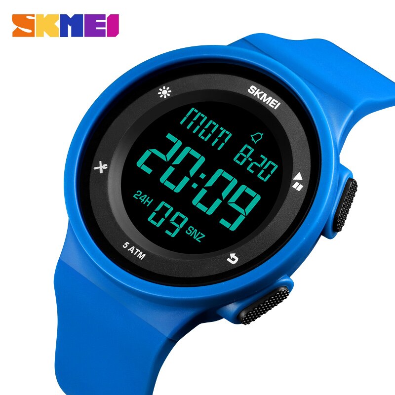 Women's Watches Waterproof LED Digital Ladies Sport Watch Women Multifunction Boy Girl Wristwatch Montre Femme SKMEI: Blue