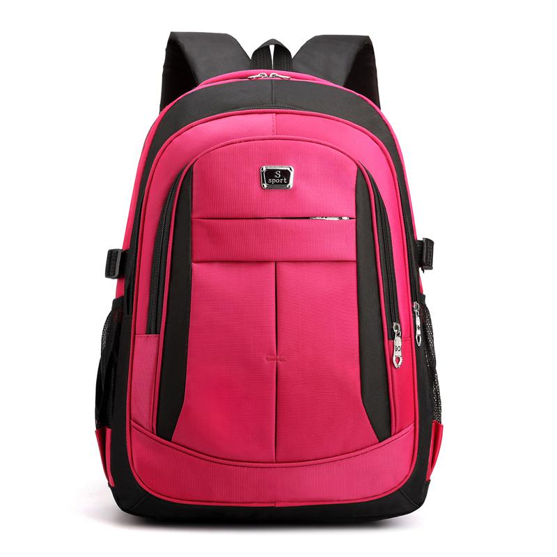 Große Kapazität Rucksack Reise Freizeit Sport Männer Schule Rucksack Computer Laptop Geschäft Mochilas Männlichen Studenten Rucksack: Rosa