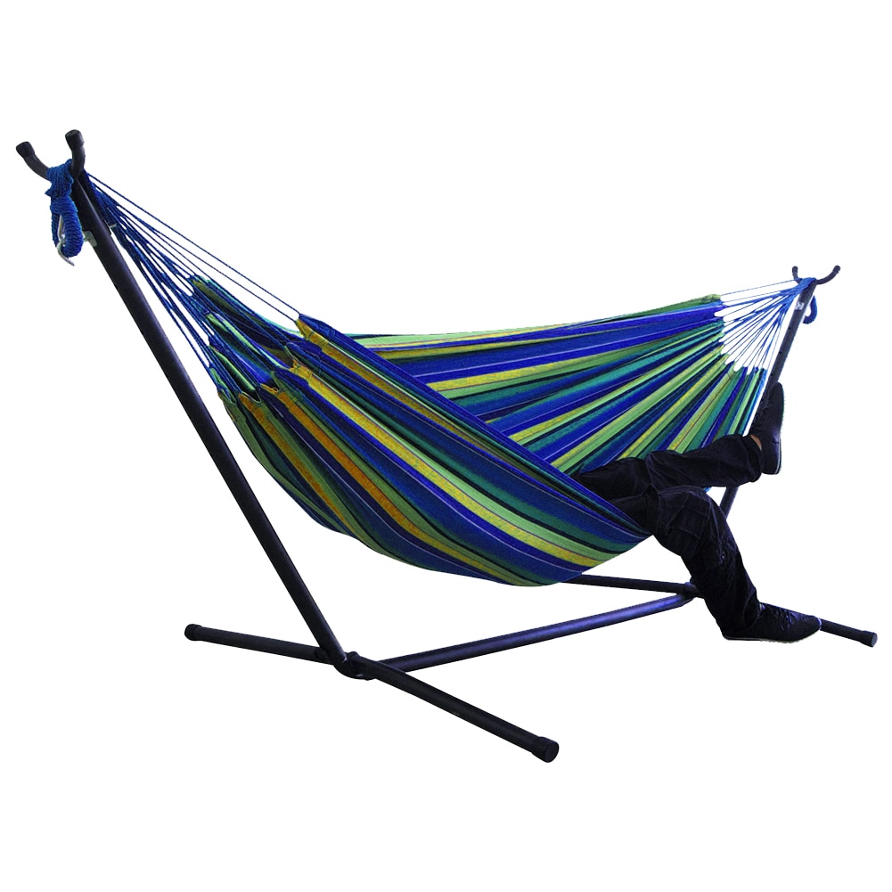Portable Outdoor Canvas Hammock Multi-functional Practical Camping Sleep Swing Hanging Bed Garden Furniture Without Bracket