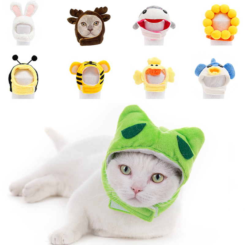 Chapeau d'animal mignon pour chiens, casquette de Costume en velours , accessoires pour chat moyen, bouledogue français, animal de compagnie, respirant, couvre-chef de noël pour chiot