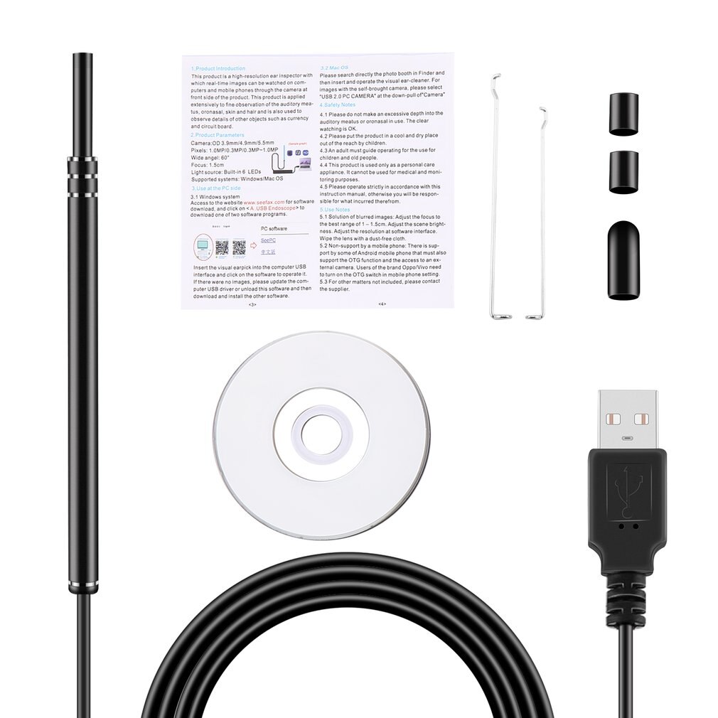 Usb Oor Schoonmaken Tool Hd Visuele Oor Lepel Multifunctionele Earpick Met Mini Camera Pen Oor Zorg In-Oor schoonmaken Endoscoop