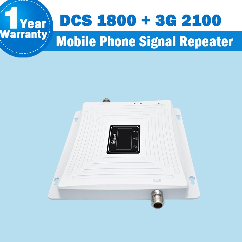 Lintratek 3G 4G WCDMA/DCS/LTE Segnale Dual Band Ripetitore Banda Visualizzazione 1 & 3 1800 /2100 MHz Del Telefono Mobile Cellulare Ripetitore Del Segnale S65